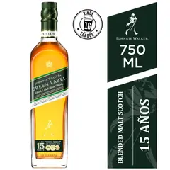JOHNNIE WALKER - Whisky Green Label Botella 750 mL