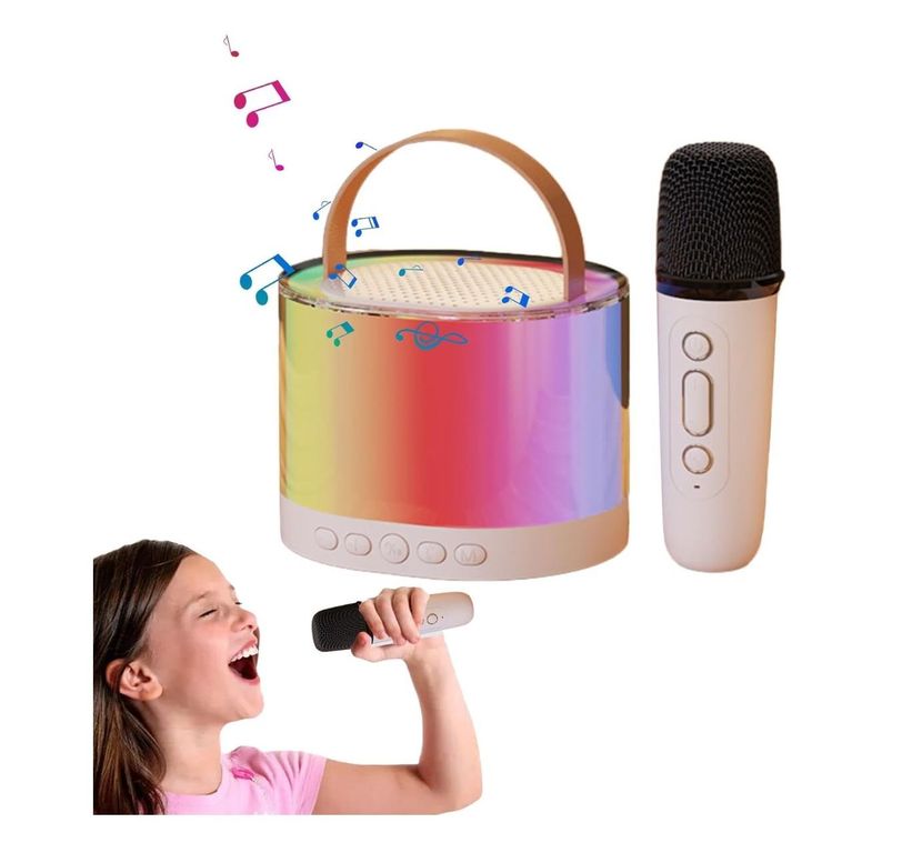 Mini Máquina Portatil de Karaoke - Blanco