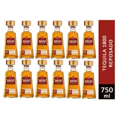 1800 - Tequila Reposado Botella 750ml - 12 UND