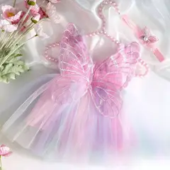 GENERICO - VESTIDO PARA BEBE  ( VESTIDO + VINCHA )