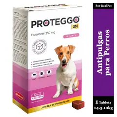 PROTEGGO - Antipulga Masticable 3M para Perros de 4.5 - 10 kg