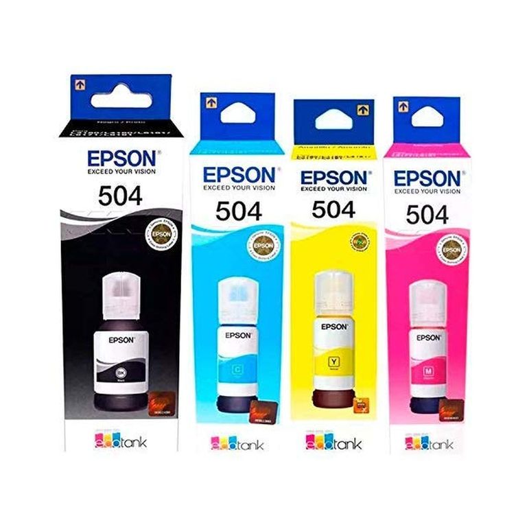 Combo X4 Tintas Originales T504 L4150 L4160 En Caja P15