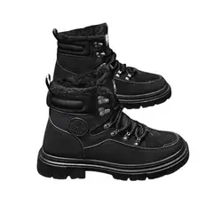 DANWEILE - Botas Martin cálidas terciopelo para hombre zapatos informales de moda