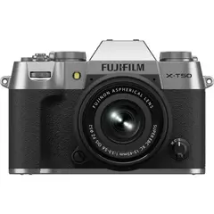 FUJIFILM - X-T50 Sin Espejo Cámara Kit Con 15-45mm f/3.5-5.6 Lente-Plata