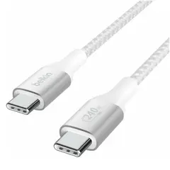 BELKIN - Cable USB-C 240W 2m PD 3.1 USB-IF Nylon Blanco - CAB015bt2MWH