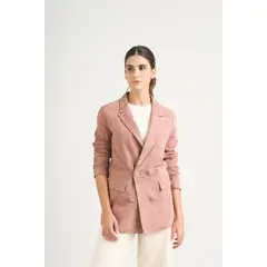 VELEZ - Vélez Blazer En Gamuza Ovina Para Mujer Zarzamora Mora