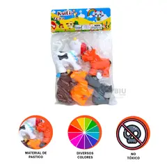 GENERICO - Animales para Niños de 5 Unidades Multicolor Y+Stickers