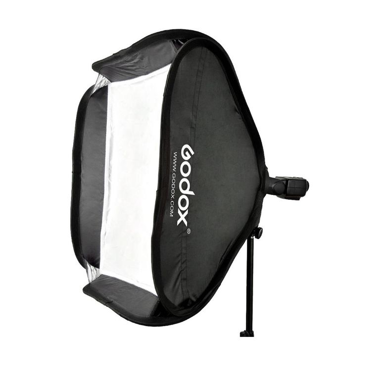 Softbox 60x60 cm con estuche y Bracket tipo S montura Bowens
