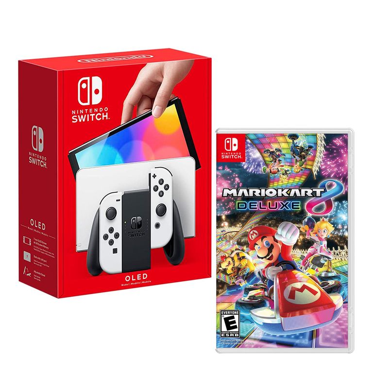 Consola Switch Modelo Oled Blanco + Mario Kart 8