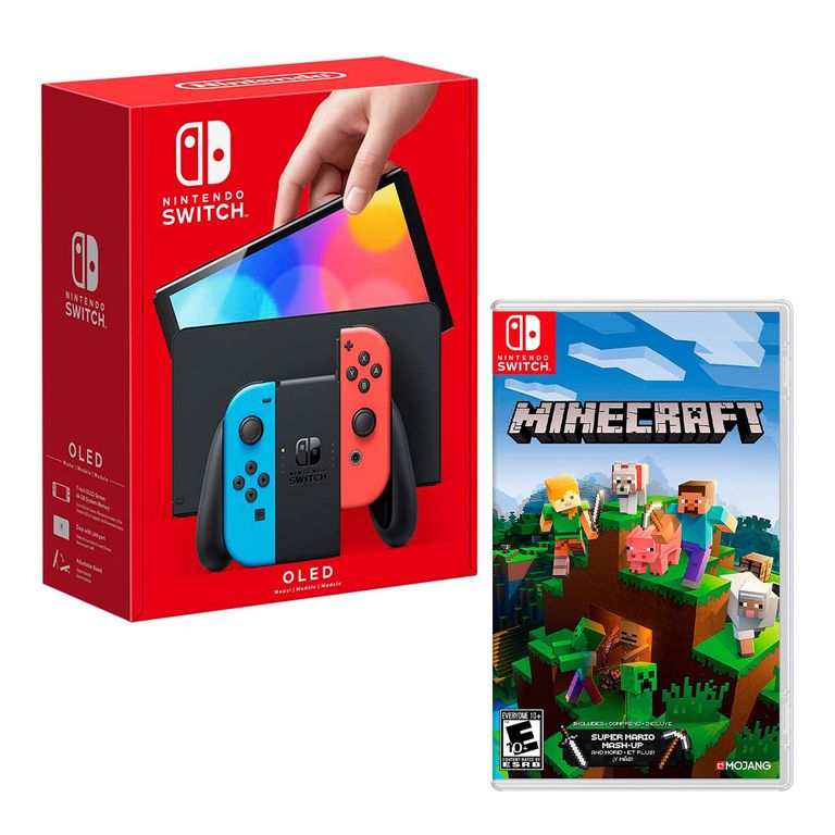 Consola Switch Modelo Oled Neon + Minecraft