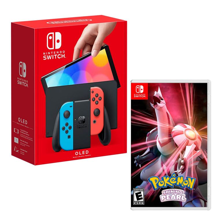 Consola Switch Modelo Oled Neon + Pokemon Shining Pearl