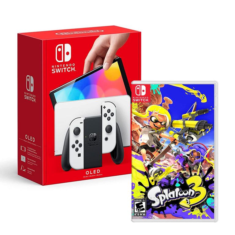 Consola Switch Oled Blanco + Splatoon 3