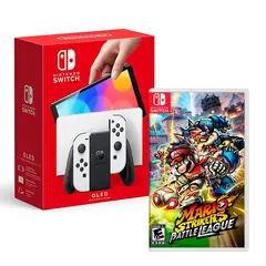Nintendo - Consola Switch Oled Blanco + Mario Strikers
