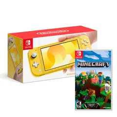 NINTENDO - Consola Switch Lite Amarillo + Minecraft