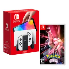 Nintendo - Consola Switch Modelo Oled Blanco + Pokemon Shining Pearl