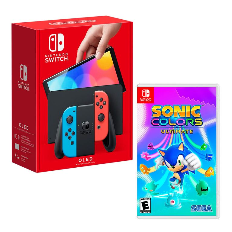 Consola Switch Modelo Oled Neon + Sonic Colors