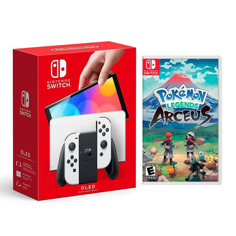 Consola Switch Modelo Oled Blanco + Pokémon Legends Arceus