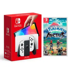 Nintendo - Consola Switch Modelo Oled Blanco + Pokémon Legends Arceus