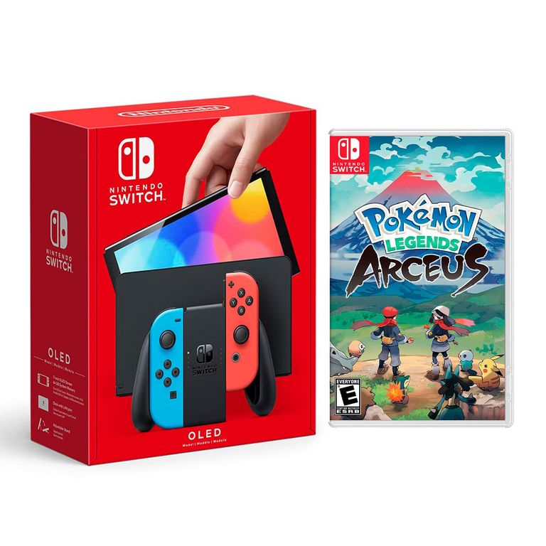 Consola Switch Modelo Oled Neon + Pokémon Legends Arceus