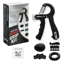 ALPHA GYM - Set de 5 Hand Grips Ejercitadores de manos y dedos