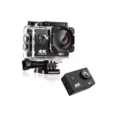 GENERICO - Camara Go Pro Accion 4k 16MP WiFi Acuatico Color Negro