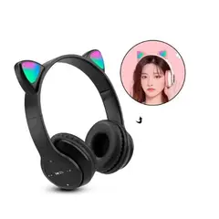 GENERICO - AUDÍFONO BLUETOOTH P47M GATITO - NEGRO