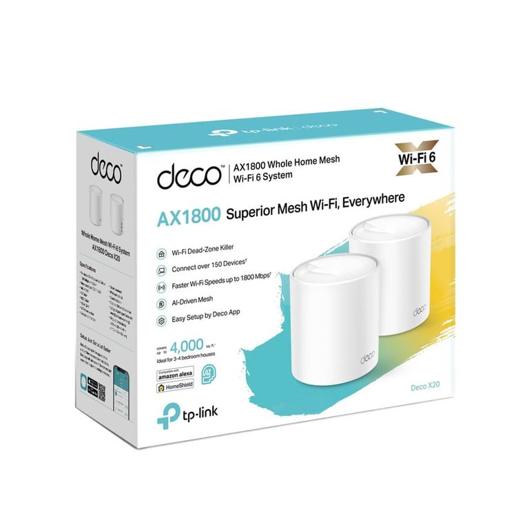 Deco x20 2pack wifi mesh dual danda ax1800 tp-link