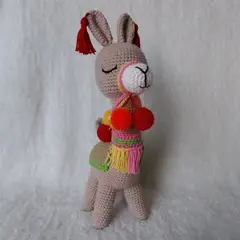 GENERICO - Llama amigurumi peru 27cm - peluche adorno
