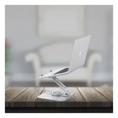 GENERICO - Soporte para Laptop de Metal Ergonomico en Color Plateado