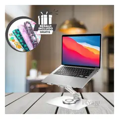 GENERICO - Base Portatil y Practica en Color Plateado Y+Agendita