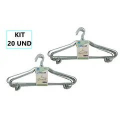 GENERICO - 20 Ganchos Colgadores Verde Para Ropa