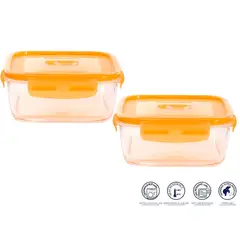 LUMINARC - Pack X3 Fuentes cuadradas para horno smart cuisine de 20 cm, 26 cm y 29 cm