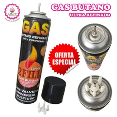 GENERICO - 12 Gases Butano Ultra Refinado 100% Purificado para Recarga