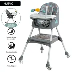 EBABY - Silla de Comer Asiento Reclinable DALI Gris