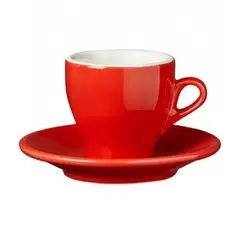 GENERICO - Set de 6 tazas Cappuccino Milano Rojo - Nuova Point