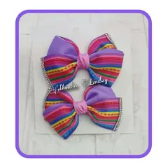 GENERICO - Parecitos RAYAS para Niña - Moñitos Lindsey