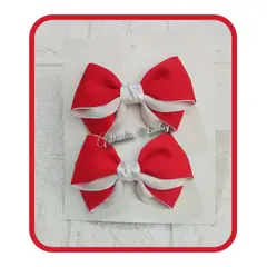 GENERICO - Parecitos ROJO para Niña - Moñitos Lindsey