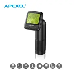 APEXEL - Microscopio Digital Portatil de Mano MS008 12X-24X 320*240