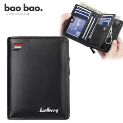 GENERICO - Billetera Cuero Moda Hombre Baellerry con Tarjetero y Monedero Negro