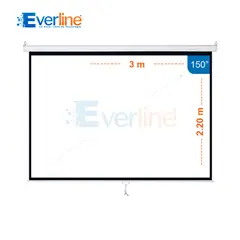 OEM - ECRAN MANUAL RETRACTIL Pared/Techo 3.00 X 2.20 m (Antireflex)
