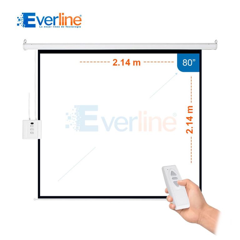 ECRAN ELECTRICO 2.13 X 2.13 m (Antireflex) motor de CALIDAD
