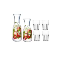 Luminarc - Pack decantador 1,0L y 0,5 L + Set 4 piezas vasos 420ml