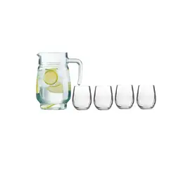 LUMINARC - Pack jarra 1,6L con Set 4 piezas vasos 500 ml