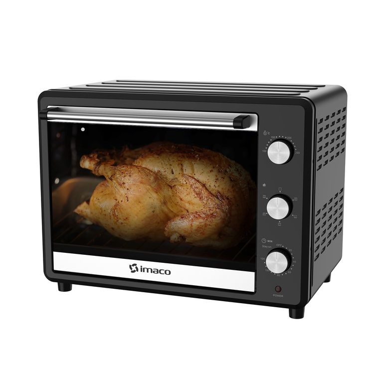 Horno eléctrico negro 55 litros c/rosticero heb55r