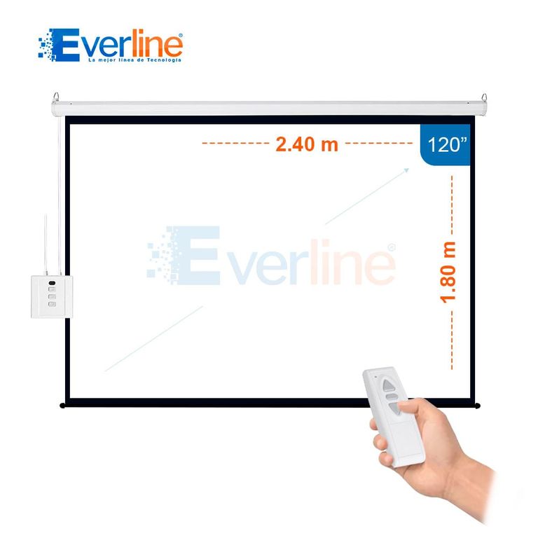 ECRAN ELECTRICO 2.40 X 1.80 m (Antireflex) motor de CALIDAD