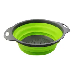 GENERICO - Colador - Escurridor de Silicona Ahorra Espacio con Asa Plegable