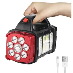 GENERICO - Linterna recargable de mano para acampar Con Cargador Solar