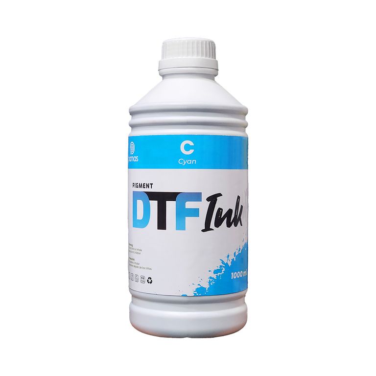 Tinta Textil DTF Marca Pamas 1 Litro Color Cian