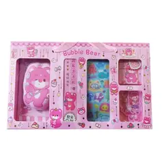 GENERICO - SET LIBRETA CON PAPELERIA LOTSO - ROSADO