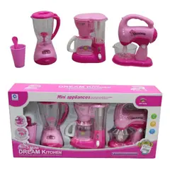 GENERICO - Set Cocina De Juguete Licuadora Batidora y Cafetera